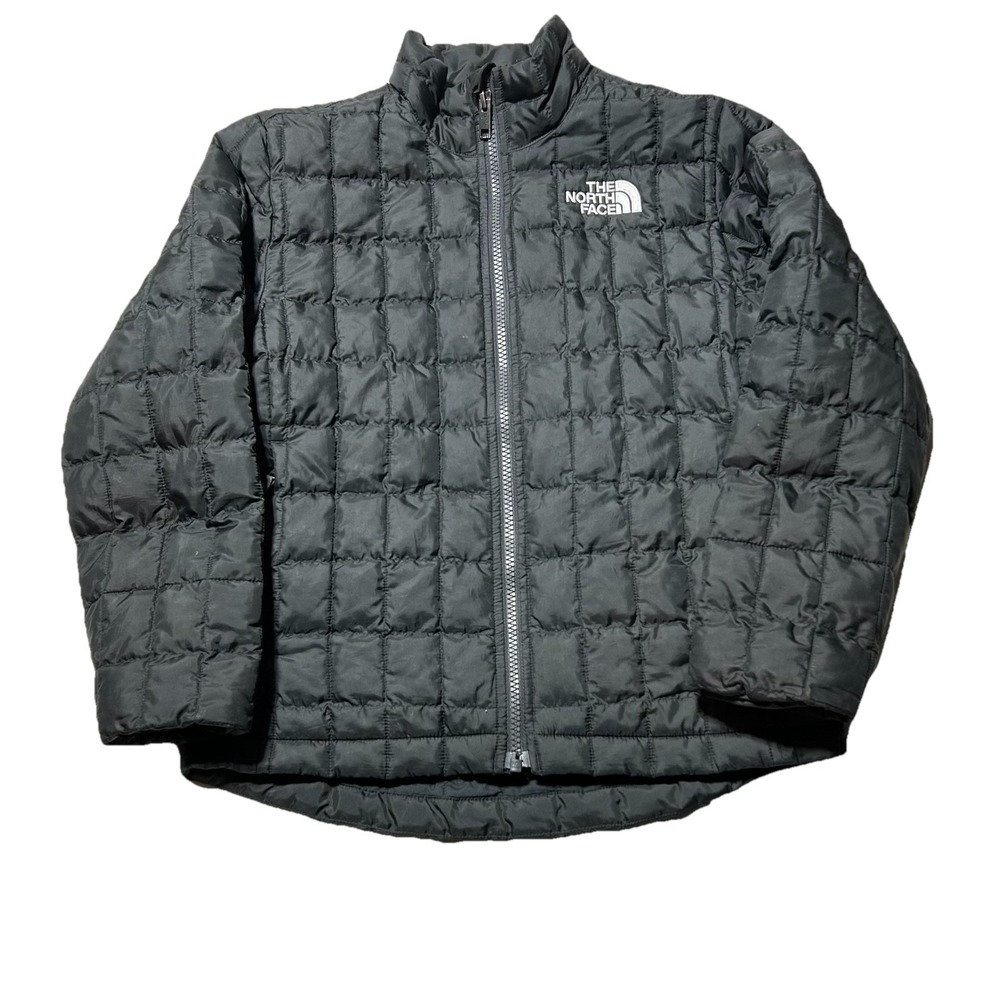 The North Face Thermoball Puffer Insulated‎ Jacket Black Youth Boys 10 Medium
